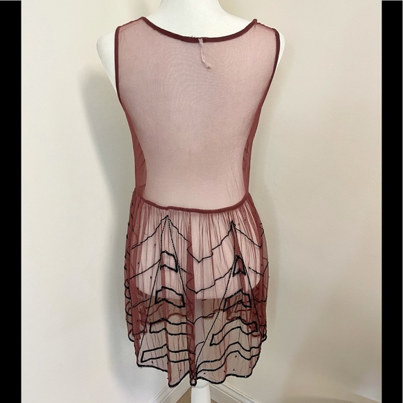 Gorgeous Free People beaded sheer slip dress! - Picture 6 of 13